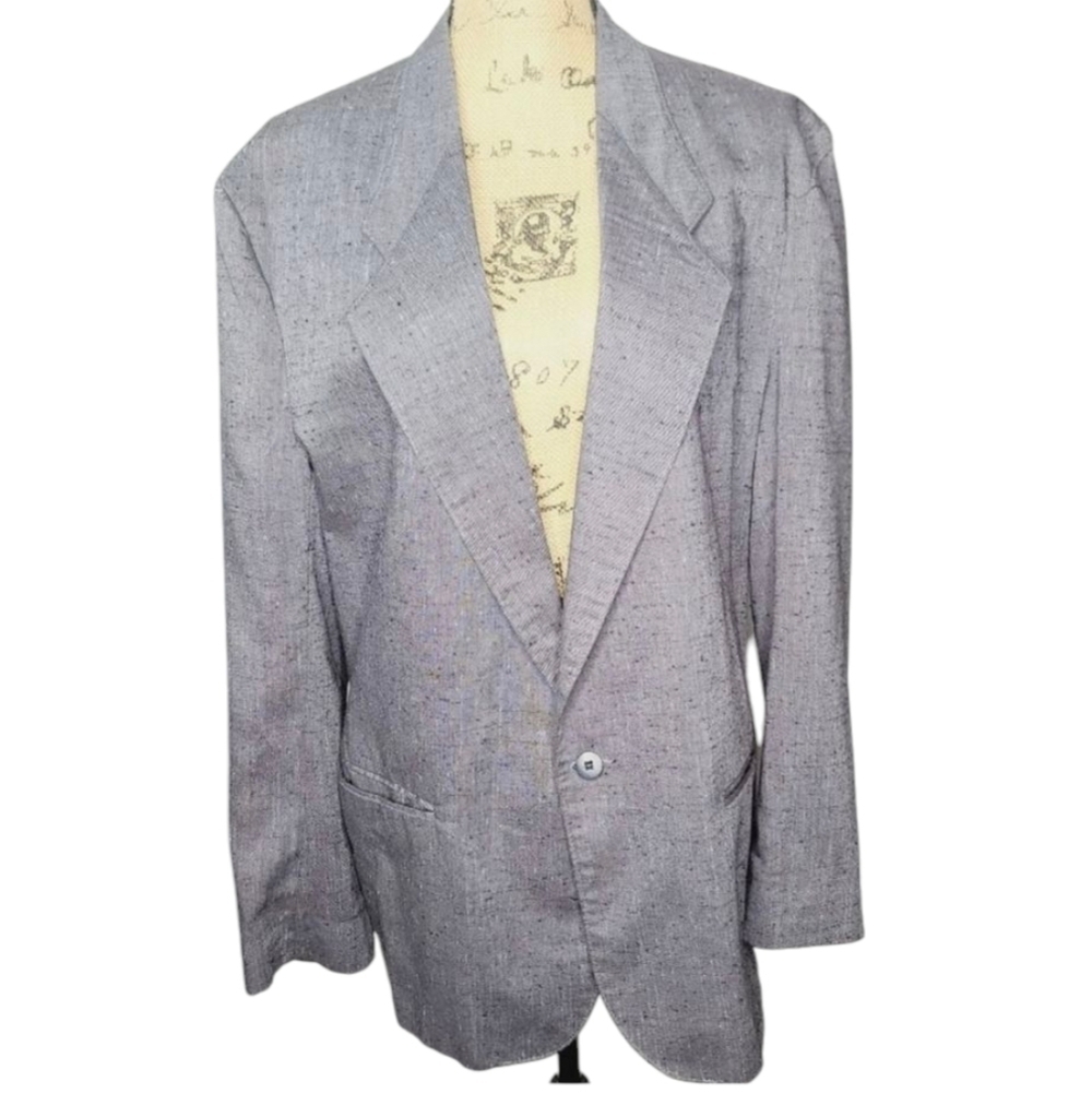 Vintage Grey Lightweight Oversized Classic Menswear Blazer